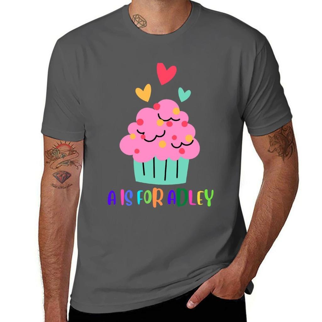 A Is For Adley Merch Store Cupcake Geburtstagsparty T-Shirt Leichtes Lässiges Sommer-T-Shirt