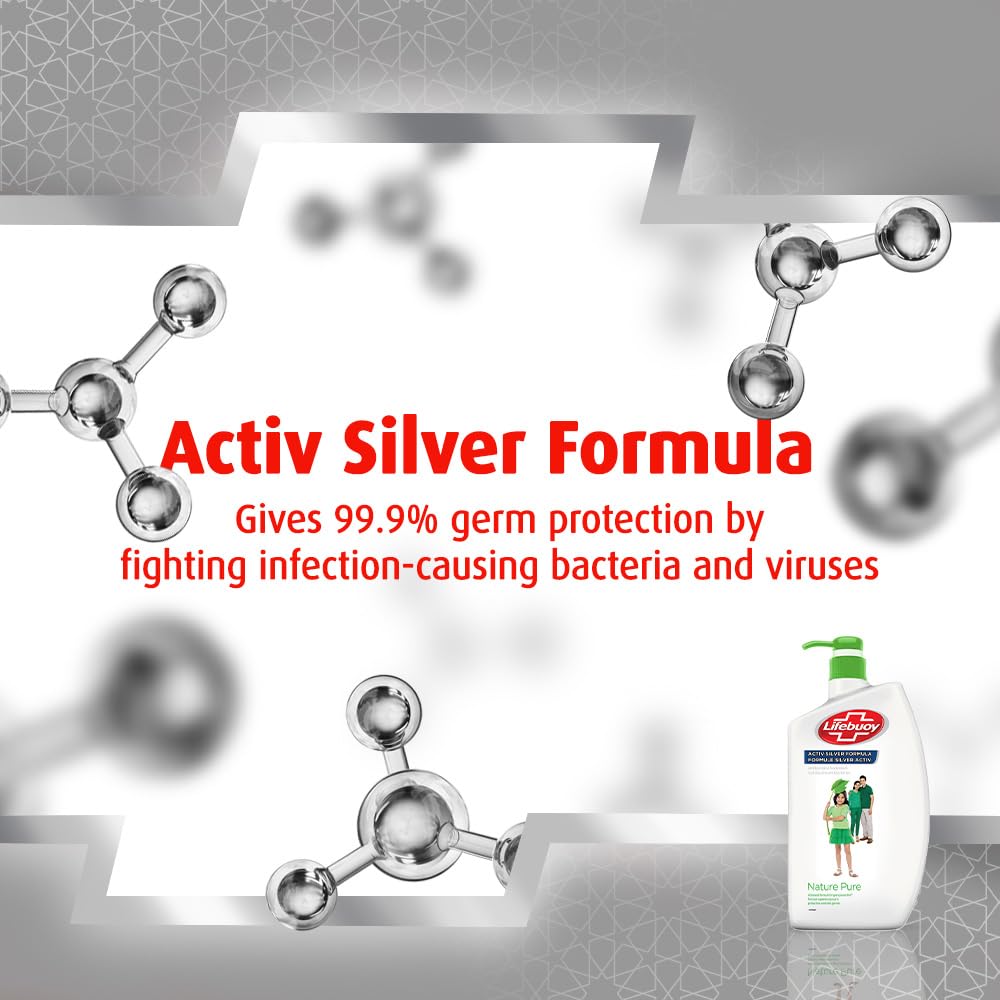 LIFEBUOY Nature Pure Body Wash 1L Natural Clean Freshness And Germ Protection For Daily Shower Care