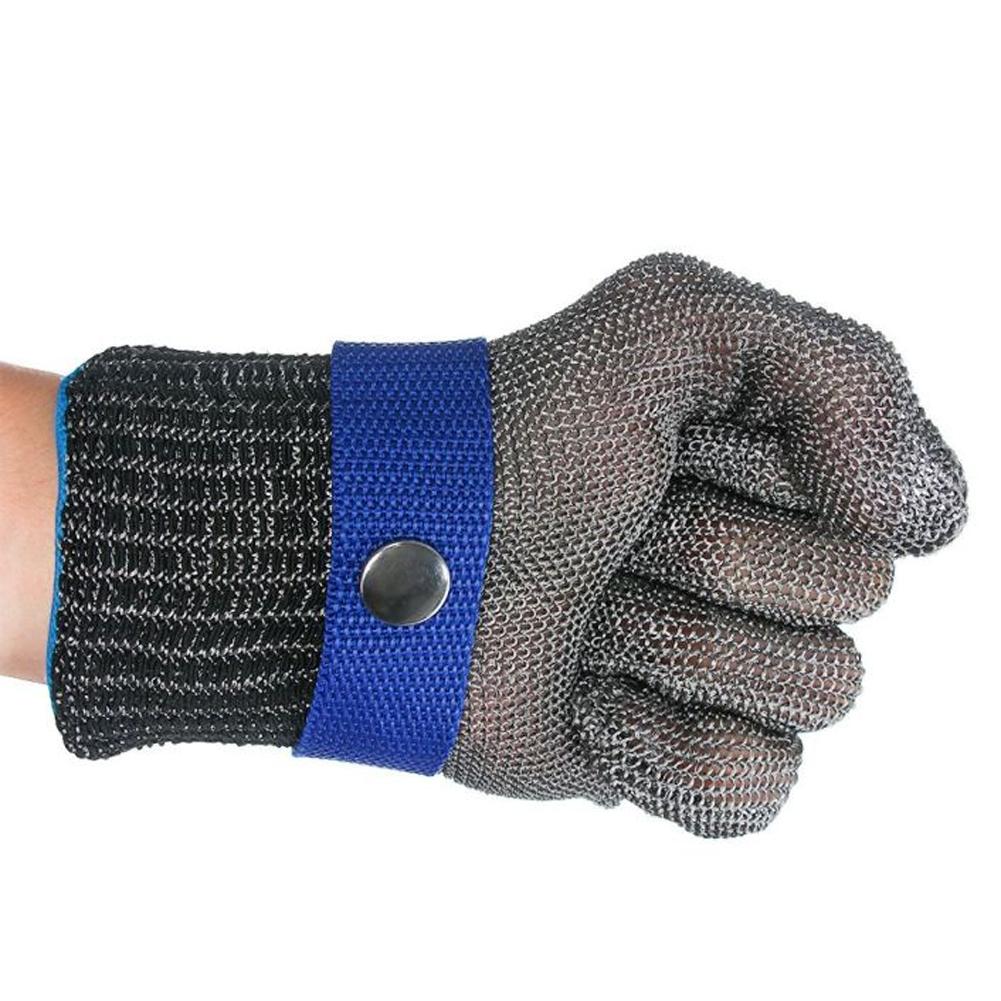 1Pc 316 Stainless Steel Wire Metal Mesh Gloves Gardening Butcher Safety Work Glove Kitchen Full Finger Cut Resistant Gloves