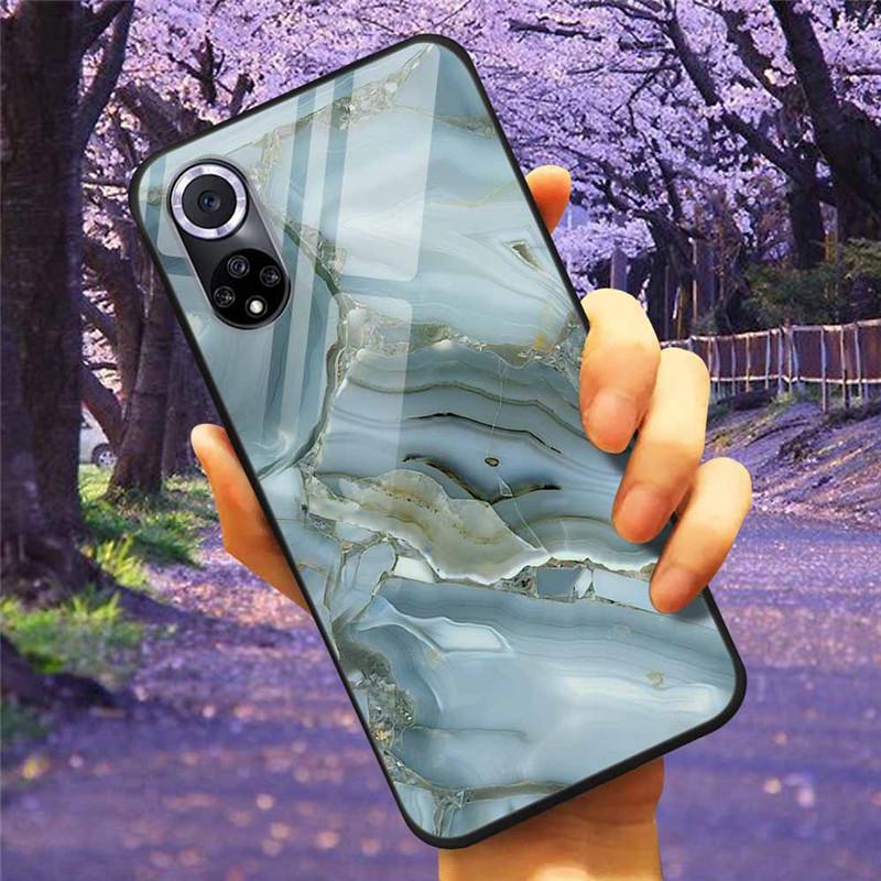For Honor 50 Pro Case Tempered Glass Starry Marble Hard Back Cover for Huawei Honor 50 Phone Cases Honor50 Protective