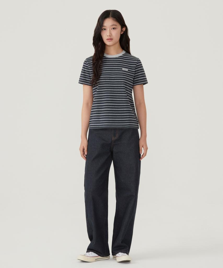 COVERNAT WOMAN Striped T-Shirt Navy