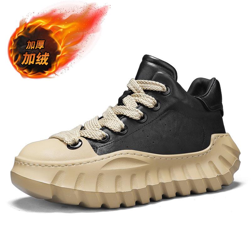 Winter platform sports new high-top velvet thickened casual cotton shoes student shoes 38