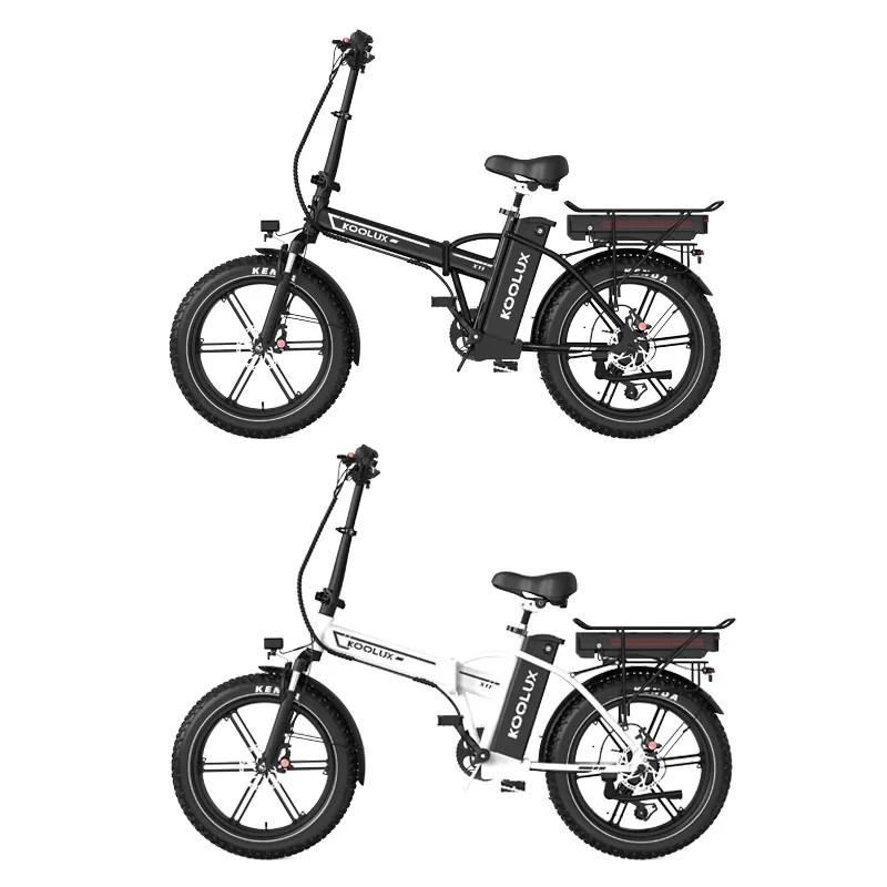 KOOLUX X11 750W Motor 48V23.4 Ah Battery Dual Battery E-bike City Foldable Electric Bicycle 20 Inch Fat Tires Electric Bike