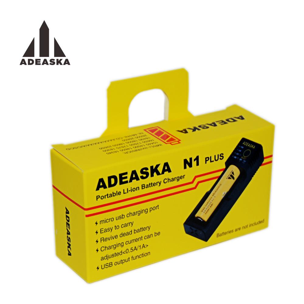 Однослотовое умное зарядное устройство ADEASKA N1PLUS для литиевых аккумуляторов 18650 Basic Version