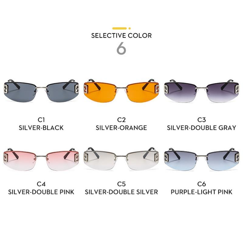 Women's sunglasses, men's and women's fashion frameless sunglasses