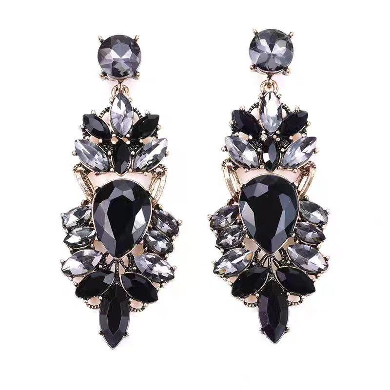 Серьги в этническом стиле Super Flash Crystal, Высококачественные женские преувеличенные длинные серьги, Серьги