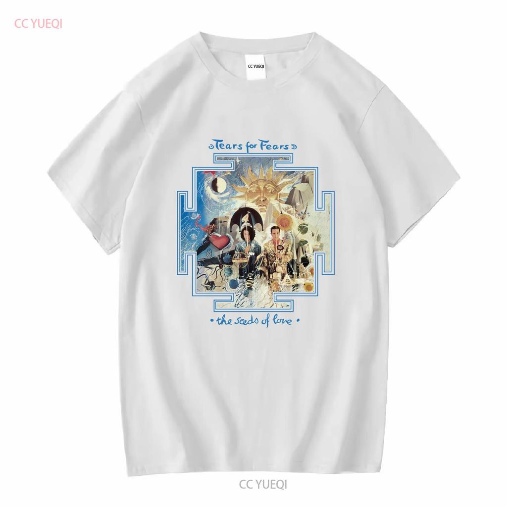 Tears for Fears Band Men T Shirt White Cotton All Sizes Vintage Washed Top For Everyday Wear Homme Breathable Stretched Casual