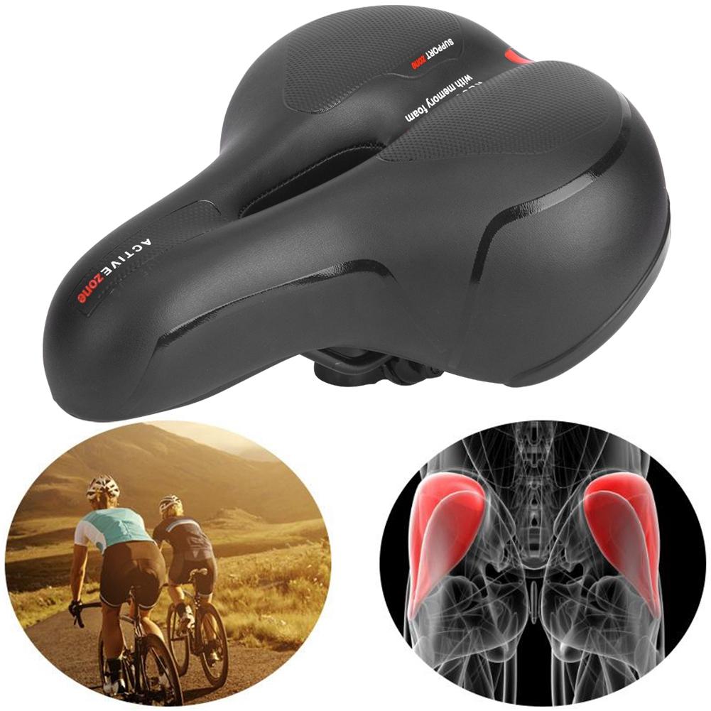 Outdoor Road Mountain Bike Bicycle Soft Thicken Hollow Cycling Saddle Shock Reduction Cushion Pad
