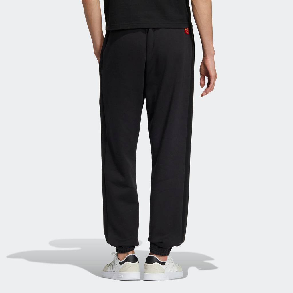 Adidas Neo Mahjong Logo Fleece-Lined Jogger Pants Unisex Bottoms Black IA6895