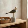 Tabletop Bird Ornament HandPainted Carved Wooden Decor Soft Tones House Decoration M 6h001b