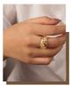 Luxurious French Court Style Copper Ring with Colorful Zircon Inlays, Adjustable for Women