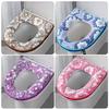 1pc Plush Toilet Seat Cover Thickened Autumn & Winter Comfort Warmer Washable Mat Cover Pad Cushion Seat