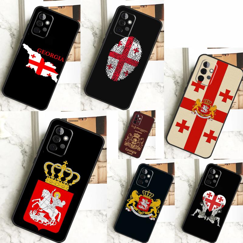 Georgia Flag Case For Samsung Galaxy A54 A34 A14 A15 A35 A55 A52 A32 A12 A51 A71 A33 A23 A13 A53 Coque