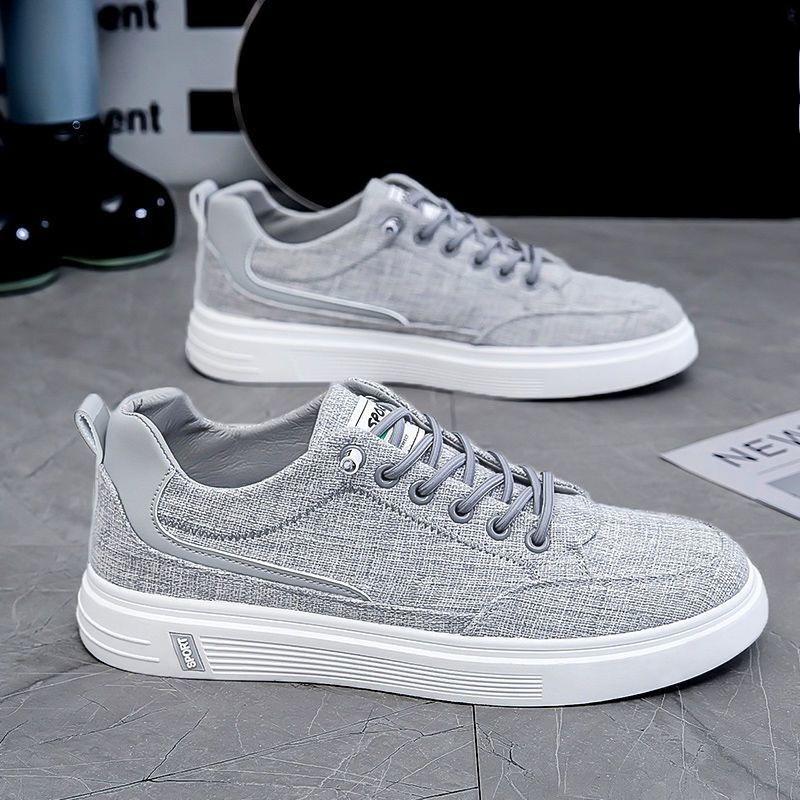 Fashion Canvas Male Shoe Black With Laces Spring Autumn Sneakers Young Students Hiking Retro Comfortable Work Adults Men's Casual Shoes