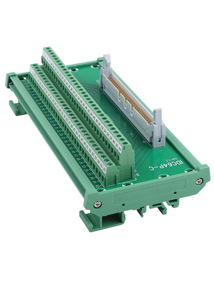 64 Pin Connector Terminal Block Connector Green Color IDC 64P Connector Terminal Block Adapter For Industrial Control