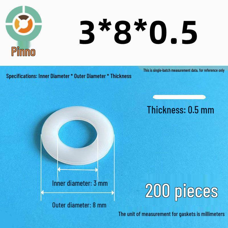 Thickened Nylon Plastic Flat Washer: Hard Plastic Gasket M2-M16