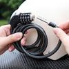 Cable Lock For Motorcycle Motorcycle Cable Lock 47Inches Security Lock Weatherproof Heavy Duty Motorcycle Lock Anti-Theft