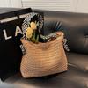 Large Capacity Straw Bag Women 2025 New Summer Seaside Beach Vacation Shoulder Bag Commuter Idle Style Tote Bag
