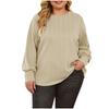 Women's Fashion Casual Solid Color Oversized  Long Sleeve Loose Fit Top