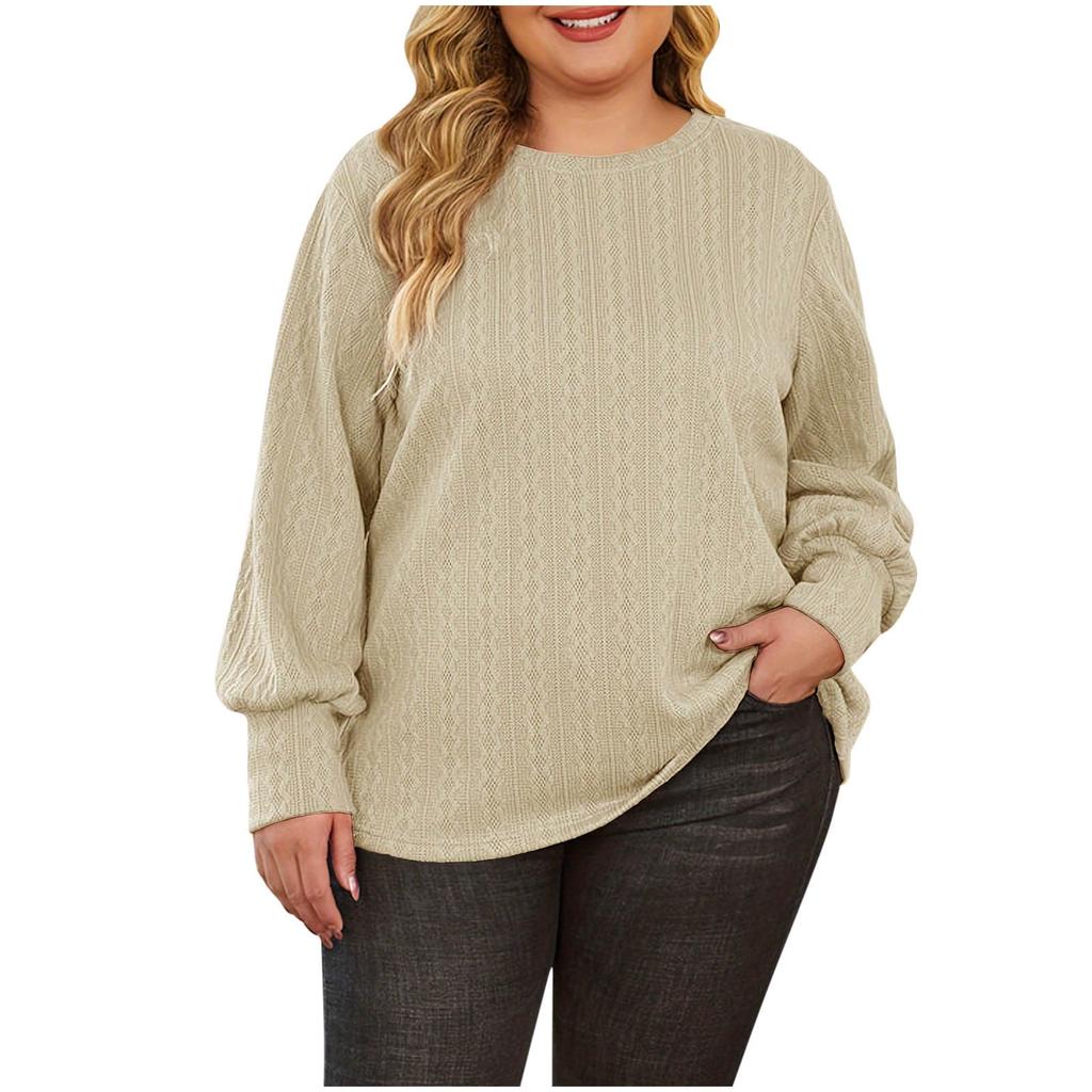 Women's Fashion Casual Solid Color Oversized  Long Sleeve Loose Fit Top
