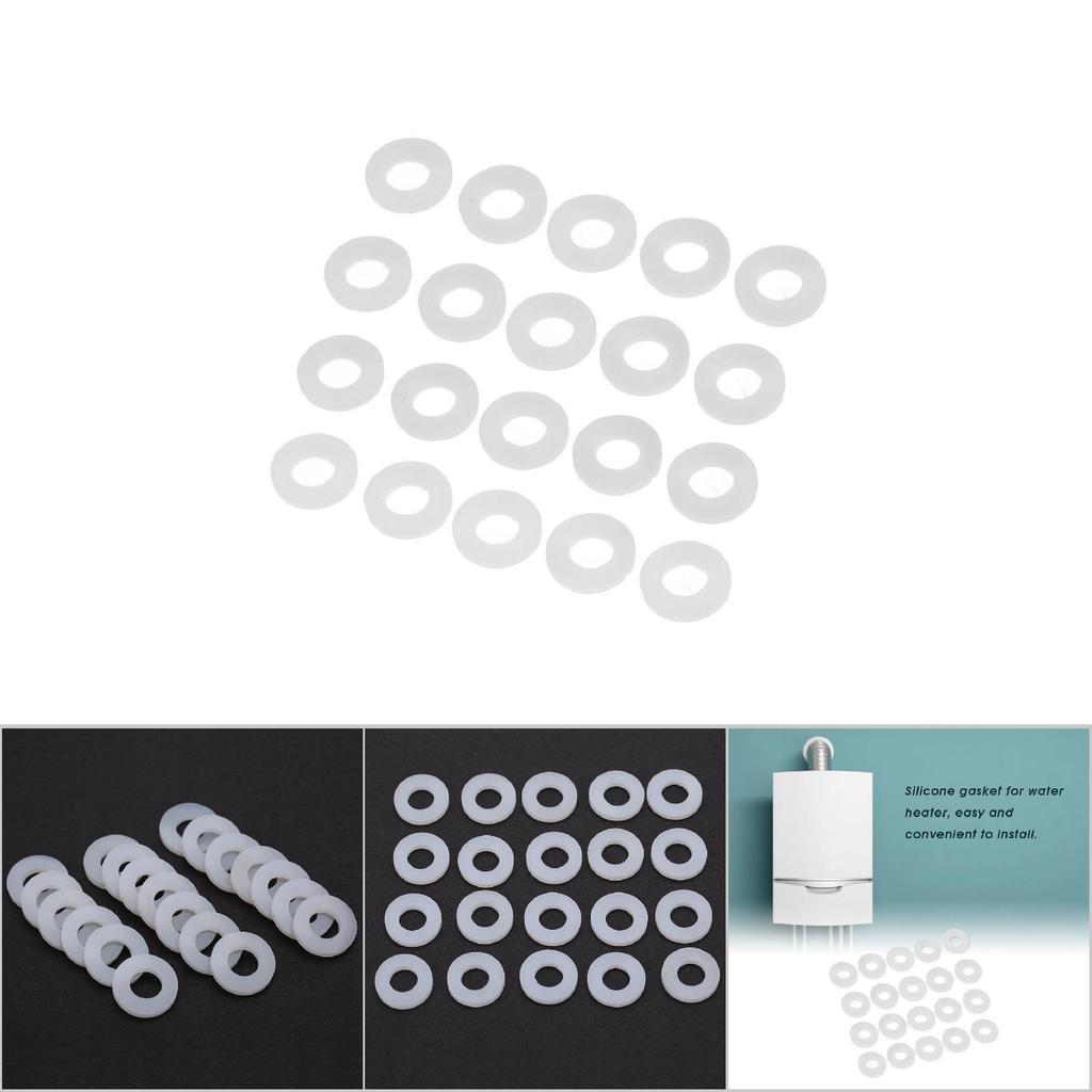 20pcs Water Heater Seal Silicon Gaskets Seal Ring Professional Accessory Part (3 8)