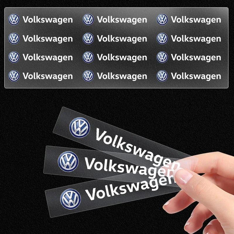 Car Metal Emblem Wiper Stickers Reflective Decor Decals Accessories For Volkswagen Sagitar Polo Passat R-Line Jetta R Golf Bora