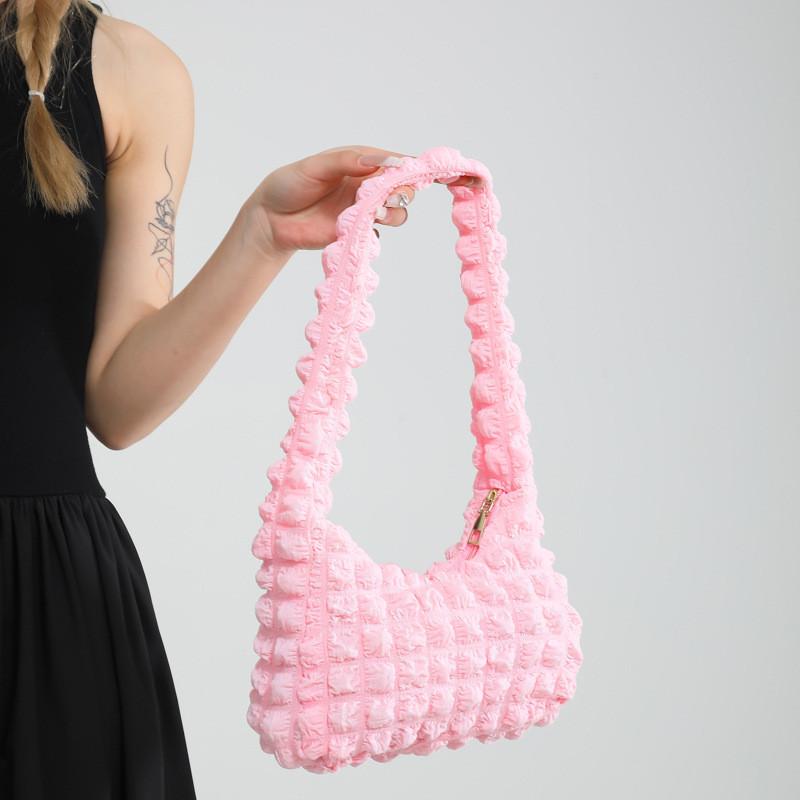 Cute Bubble Single Shoulder Bag For Daily Use With Zipper Closure And Polyester Lining