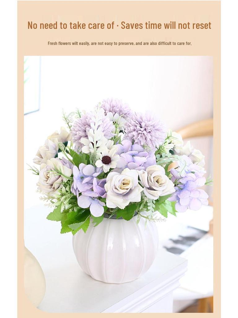 Artificial Silk Sunflower Floral Arrangement for Home Decor
