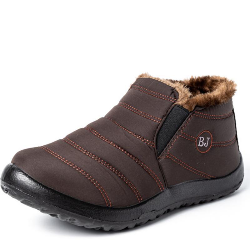 Women Boots Slip On Winter Shoes Women Ankle Botas Mujer Waterpoorf Snow Boots Female Plush Flats Casual Shoes 35-44 WSH4162