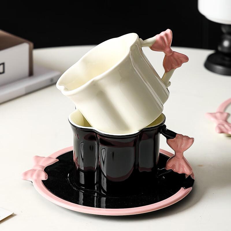 WQ Cream Style Bow Coffee Cup