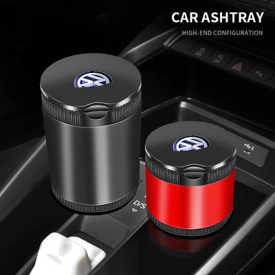 Car Stickers 1pcs Fashion New Car Ashtray Garbage Storage Cup Container Cigar Ashtray For Volkswagen Golf-5 6 7 Bora Jetta POLO