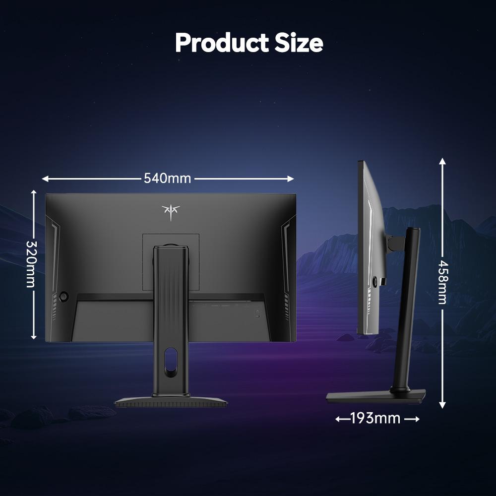 KTC H24T7 23,8 İnç Hızlı IPS Oyun Monitörü, 2K QHD 2560x1440, 185Hz Hız Aşırtmalı, 1ms MPRT, HDR400, FreeSync ve G-Sync Uyumlu, Düşük Mavi Işık