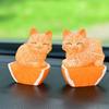 Orange Cat Cartoon Car Ornament Decoration Car Decor Car Interior Accessories  Centre Console