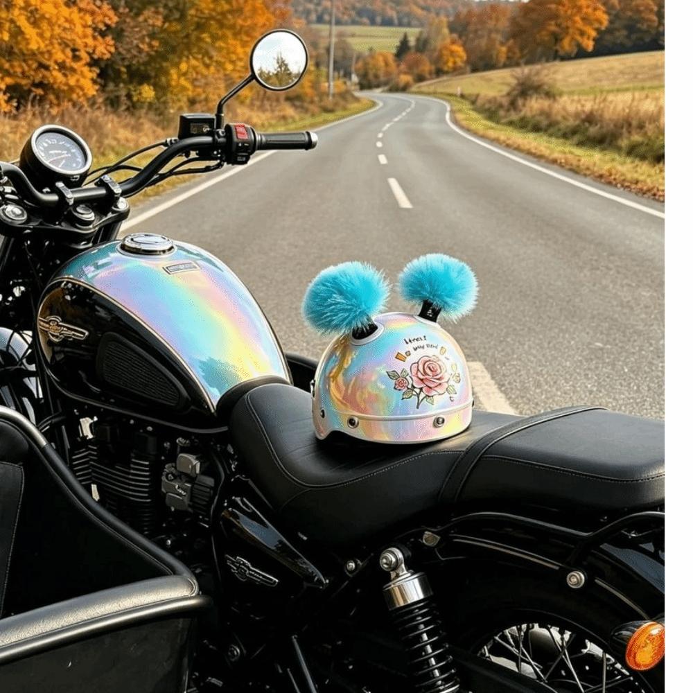 2 ks/Sada Samolepicí copánky na motocyklovou helmu pro motocyklovou cyklistiku lyžování