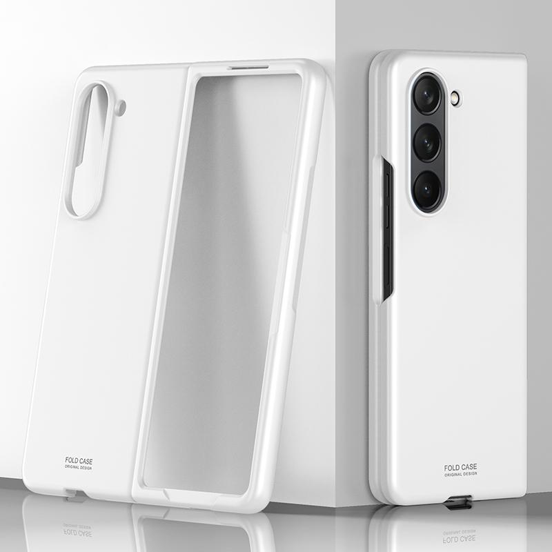 

For Samsung Galaxy Z Fold5 5G Hard PC Phone Case Skin-touch Feeling Shockproof Cover White