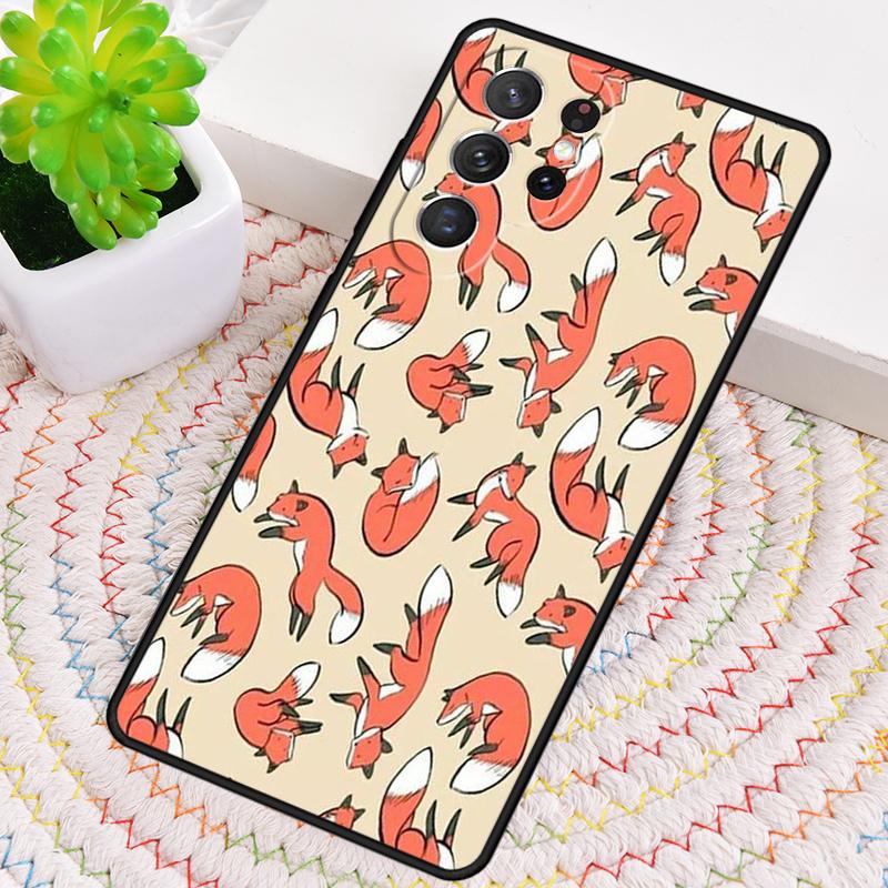 Abstraktní pouzdro na telefon s motivem lišky pro Samsung Galaxy note 10 pro S26 Ultra S23 S24 FE S25 S21 S22 PLUS nárazuvzdorný kryt