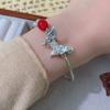 Butterfly Chic Rose Bracelet Womens Summer Fashion Retro National Style