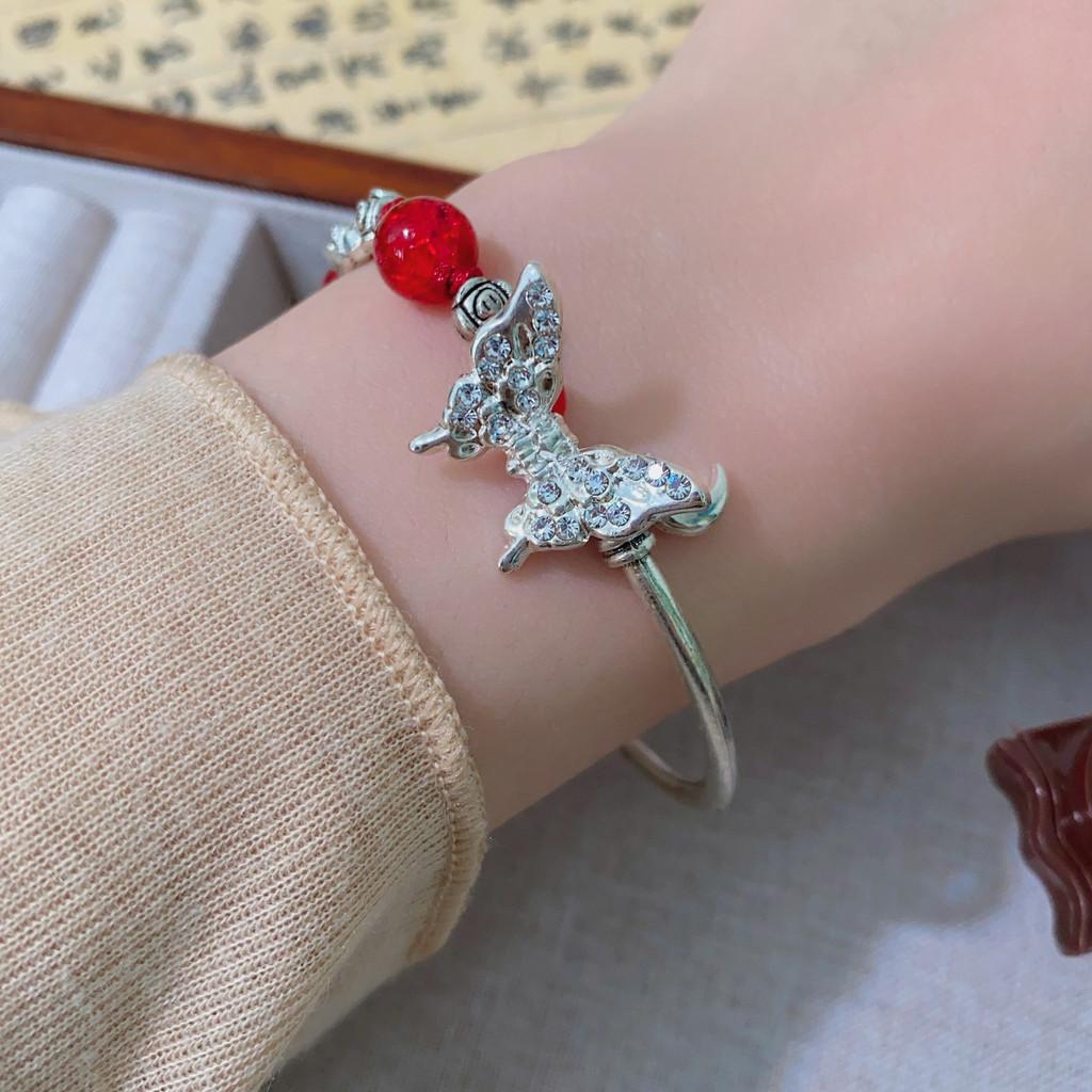 Butterfly Chic Rose Bracelet Womens Summer Fashion Retro National Style