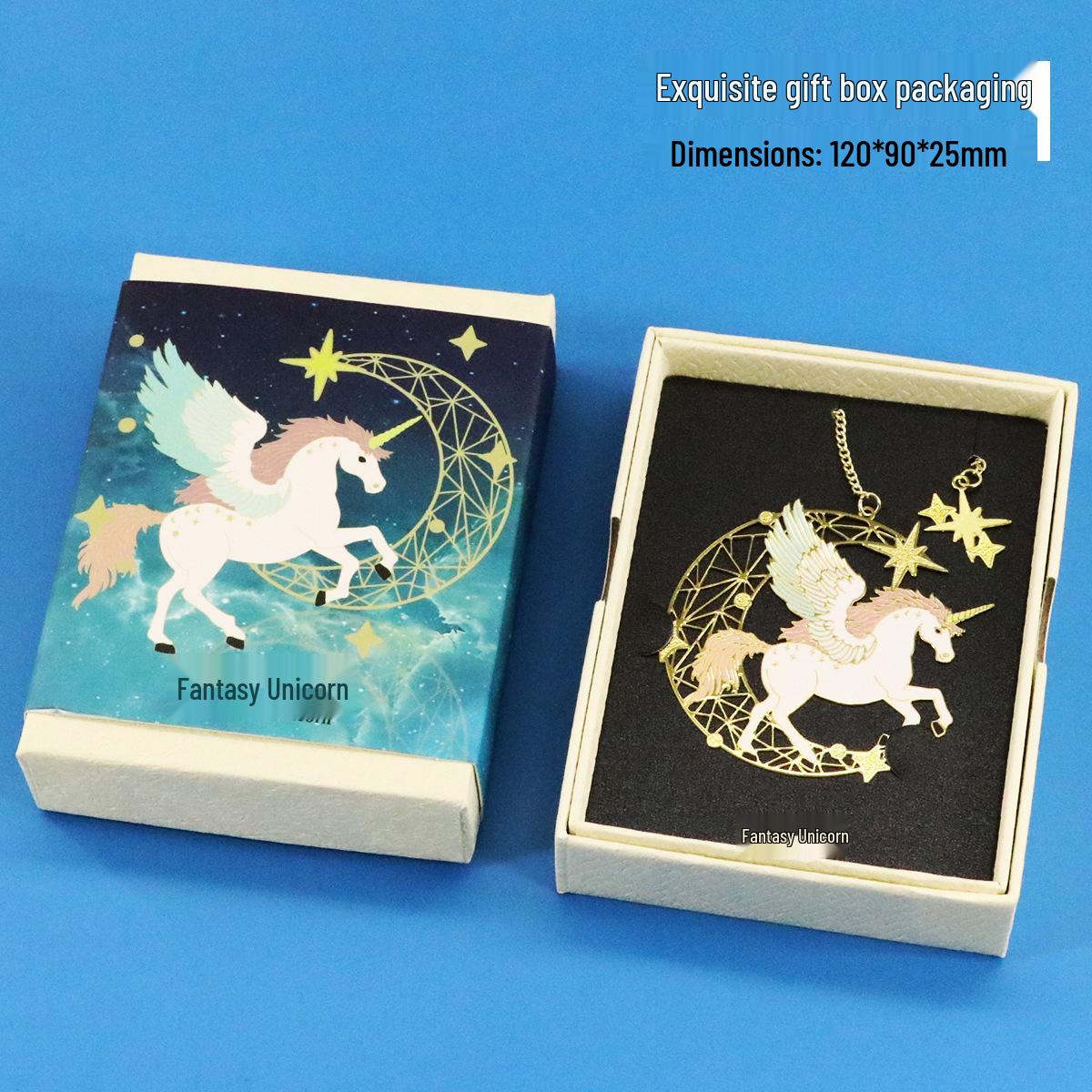 Dreamy Unicorn Frosted Metal Bookmark Art - Cute Festival Gift for Teacher