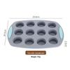 Two-Color Silicone Cupcake Pan - 12 Cups, Easy Release, High Temperature Resistant Muffin Mold