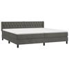 VidaXL Lit à sommier tapissier et matelas Gris foncé 200x200cm Velours - Modèle 3131160