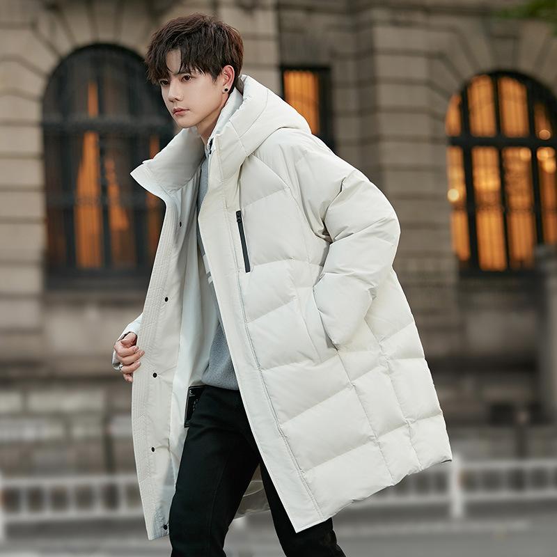 High Charging Capacity, Cold-proof Winter Down Jacket, Winter Men's Medium and Long Hooded High-end Plus