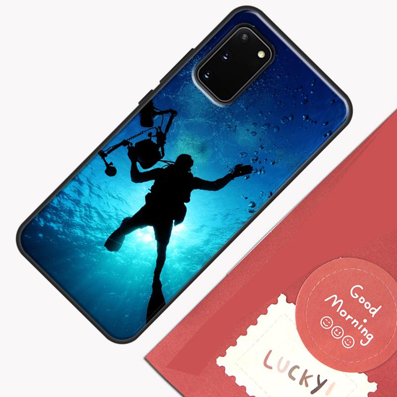 Diver Underwater Diving Cave Caving Phone Case For Samsung Galaxy S26 S25 S24 S20 S21 S22 S23 Ultra S10 Plus S25 FE Cover Shell