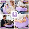 Ergonomic Gaming Pillow, Velvet U-Shaped Lap Cushion with Memory Foam for Long Sessions, Arm Support Reading Pillows for Bed & Sofa