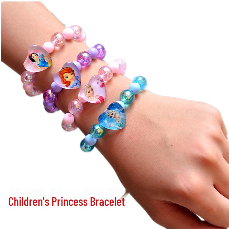 Colorful Sparkle Bead Bracelet for Kids - Princess Jewelry Gift