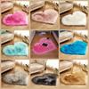 Sheepskin Heart Shaped Rug Fluffy Floor Mat Cushion Plush Carpets  Living Room