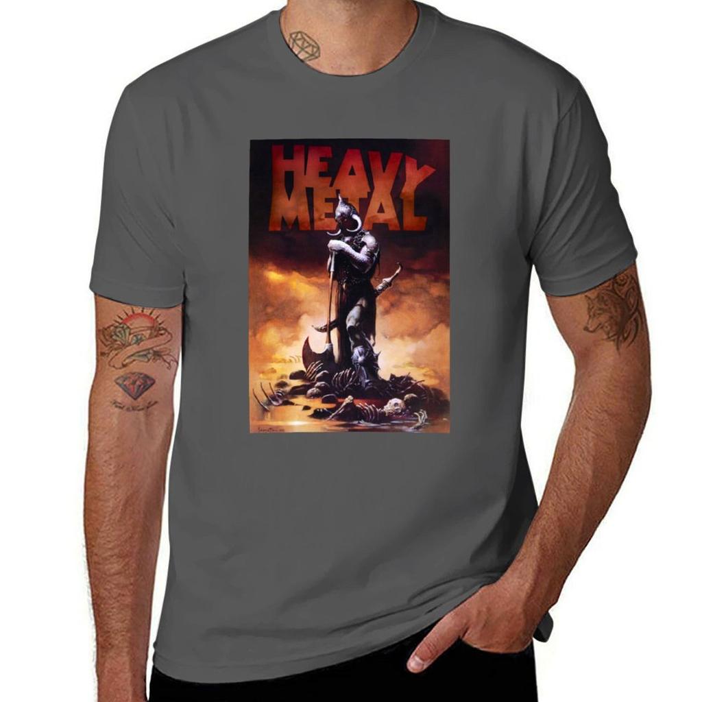 Heavy Metal Death Dealer Tshirt Trendy Print Short Sleeve Tshirt