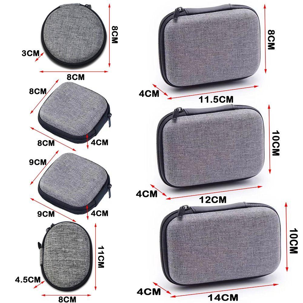 Portable Zipper Earphone Case Bag Mini Protective Charging Cable Organizer Multifunctional Shockproof Digital Storage Bag U Disk