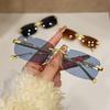 2PCS Simple Retro Style Chic Frameless Fashionable Glasses Suitable for Men and Women To Wear Suitable for Shopping Parties Etc