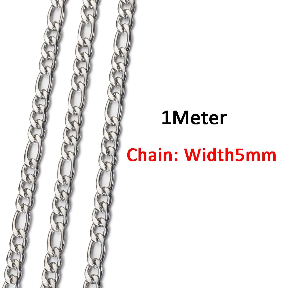 2Meters/1Meter Stainless Steel Chain High Quality Gold Color Chains for Bracelet Necklace Jewelry Making DIY Findings Wholesale